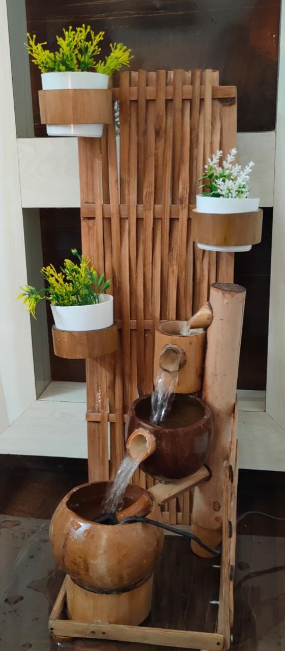 Bamboo & coconut water fountain